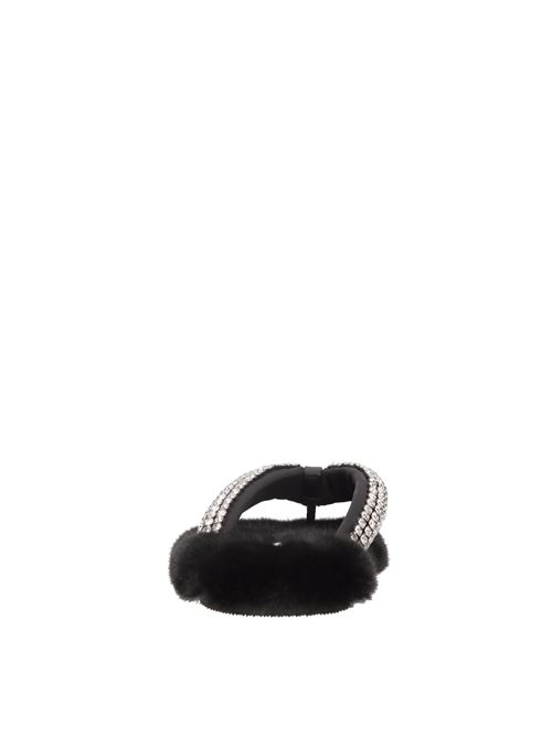 Mules in pelliccia sintetica e applicazioni ALEXANDER WANG | 30421F011NERO